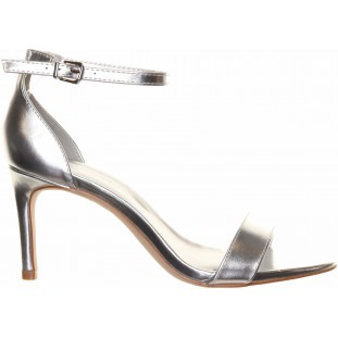 Silver High Heel Back In Barely There Sandal