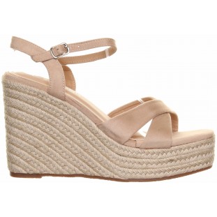 Beige Rope Wedge X Front Sandal