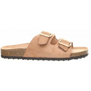 Camel Two Strap Foot-bed Sandal