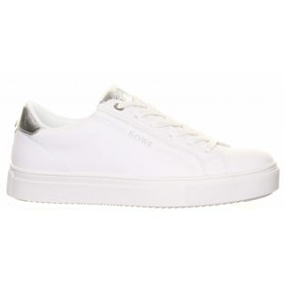 Tommy Bowe White Silver Plain Laced Trainer