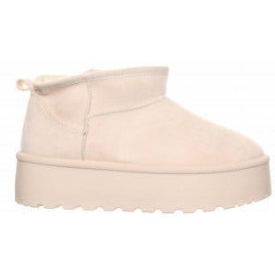 Beige Platform Ankle Boot