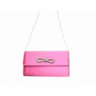 Pink Bow Detail Clutch
