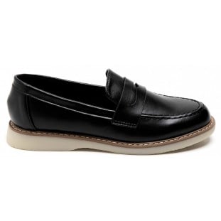 Black White Sole Penny Loafer