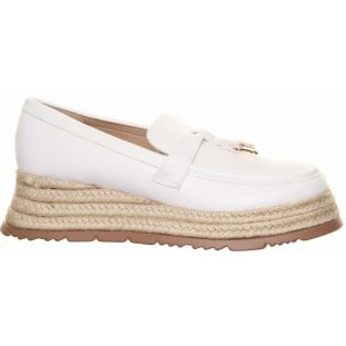 White Wedge Espadrille Loafer