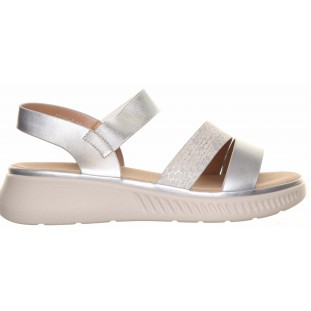 Redz Silver 3 Strap Wedge Sandal