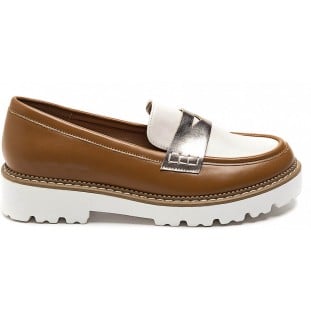 Camel Chunky Casual Penny Loafer