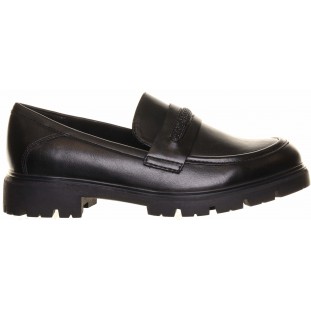 Marco Tozzi Black Diamante Trim Chunky Loafer