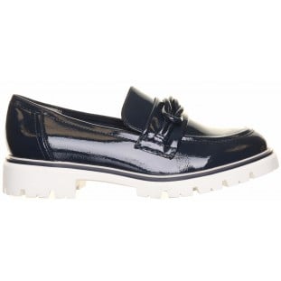 Marco Tozzi Navy Knot Trim Chunky Loafer