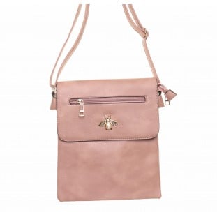 Pink Bee Crossbody Bag