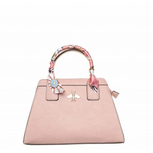 Pink Bee & Ribbon Detail Medium Bag