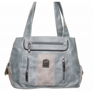 Blue 3 Zip Medium Casual Bag