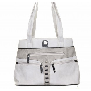Grey 3 Zips Medium Casual Bag