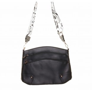 Black Two Zip Small Fashion Bag