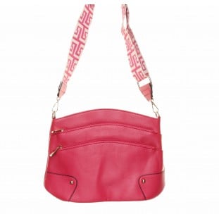 Fuchsia Two Zip Small Fashion Bag