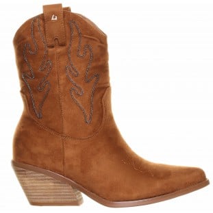 Una Healy Tan Cowboy Ankle Boot