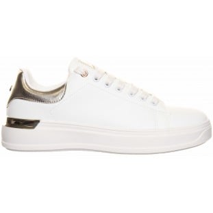 Tommy Bowe White Gold Heel Insert Laced Trainer