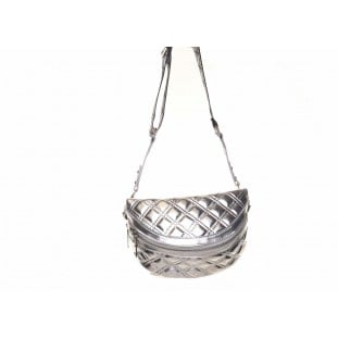 Silver Quilted Small Bum Bag
