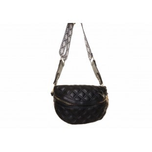 Black Quilted Small Bum Bag