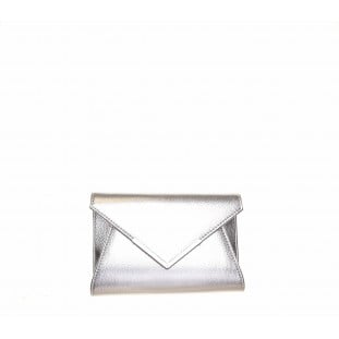 Silver Flap Over Clutch