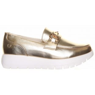 Heavenly Feet Gold Low Wedge Loafer