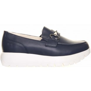 Heavenly Feet Navy Low Wedge Loafer