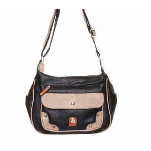 Black Multi Stud Pocket Medium Soft Bag