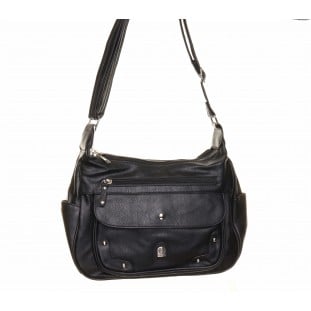 Black Stud Pocket Medium Soft Bag