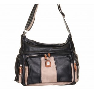 Black Multy Soft 3 Pocket Medium Bag