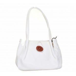 White Button Design Bag