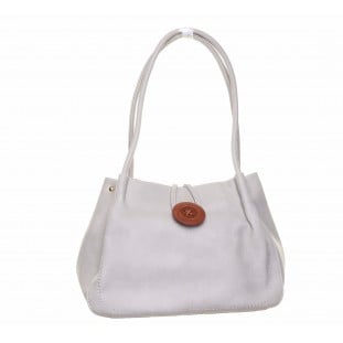 Grey Button Design Bag