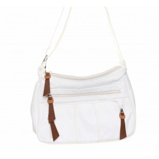 White 2 Pockets Medium Bag