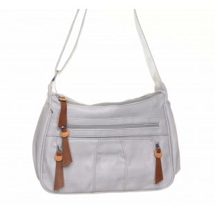 Grey 2 Pockets Medium Bag