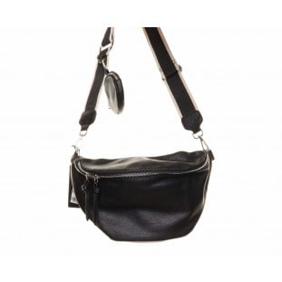 Black Bum Bag With Small Pouch