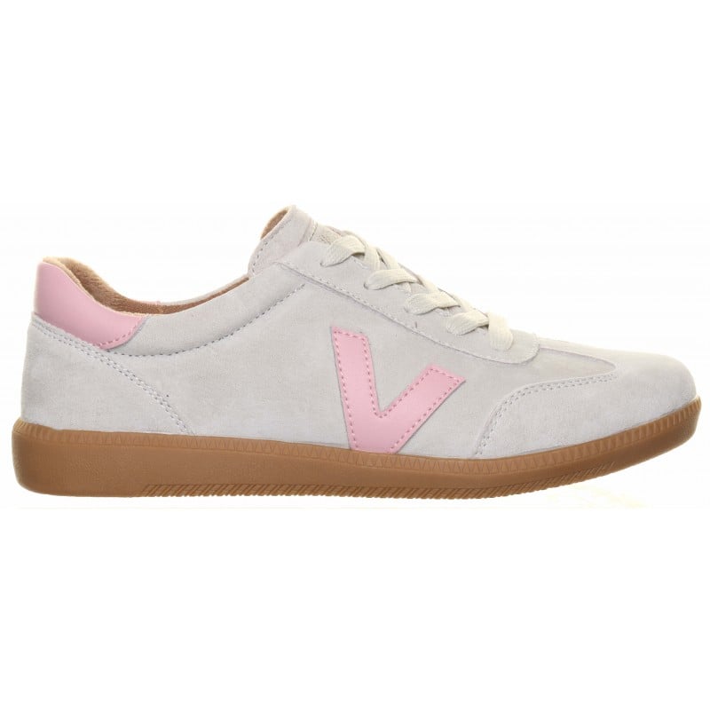 Drilleys Beige V Stripe Trainer