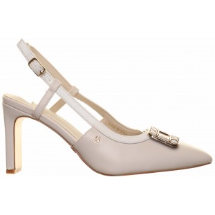 Una Healy Cream Gold Trim Slng Back Court