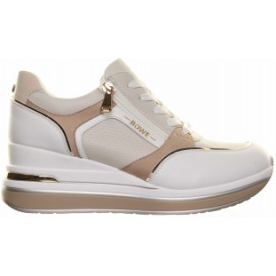 Tommy Bowe Beige Multi Side Zip Wedge Trainer