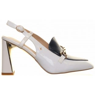 Kate Appleby White Navy Snafell Trim Slingback Court
