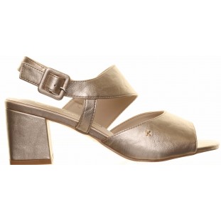 Kate Appleby Gold Wide Strap Block Heel Sandal