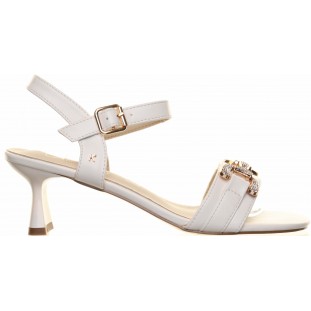 Kate Appleby White Low Heel Diamante Trim Sand