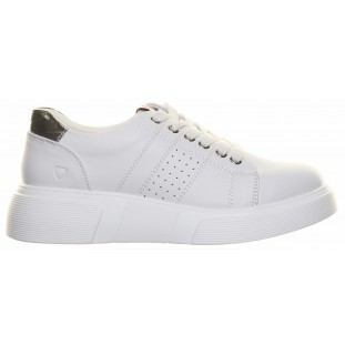 Heavenly Feet White Silver Wedge Trainer