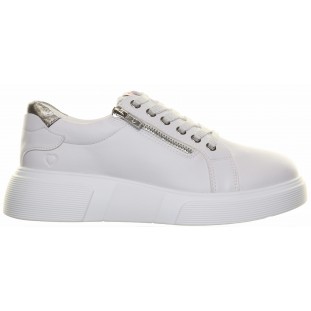 Heavenly Feet White Side Zip Wedge Trainer