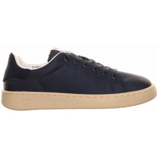 Heavenly Feet Navy Laced  Smooth Fabric Trainer