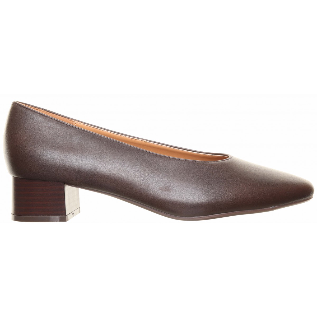 Brown Low Heel Plain Court Shoes Brown Low Heel Plain Court Shoes