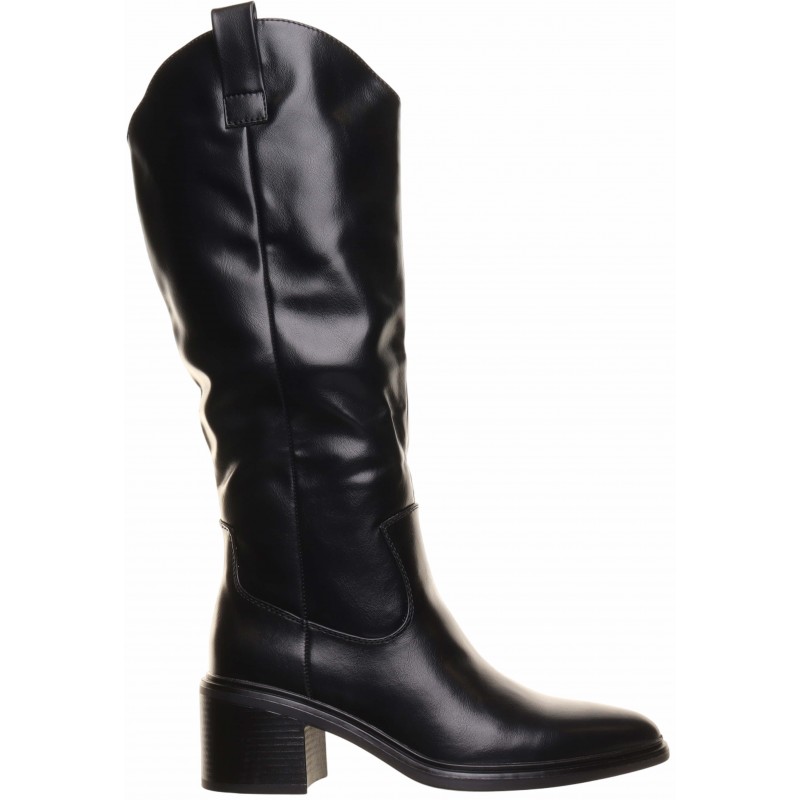 Black Knee High Pointed Toe Boots