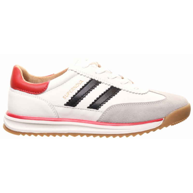adidas gazelle silver green womens Christi Double Stripe Sneakers