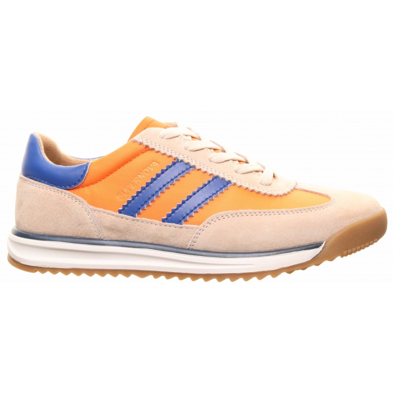 Orange Drilleys Two Stripe Trainer