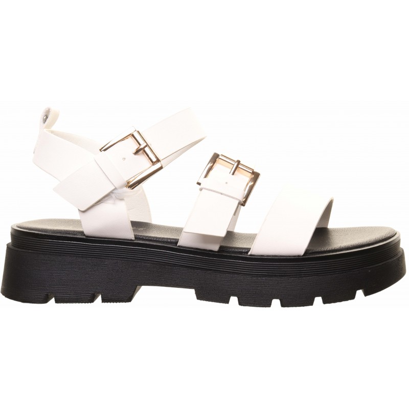 Una Healy White Chunky Strap Sandal