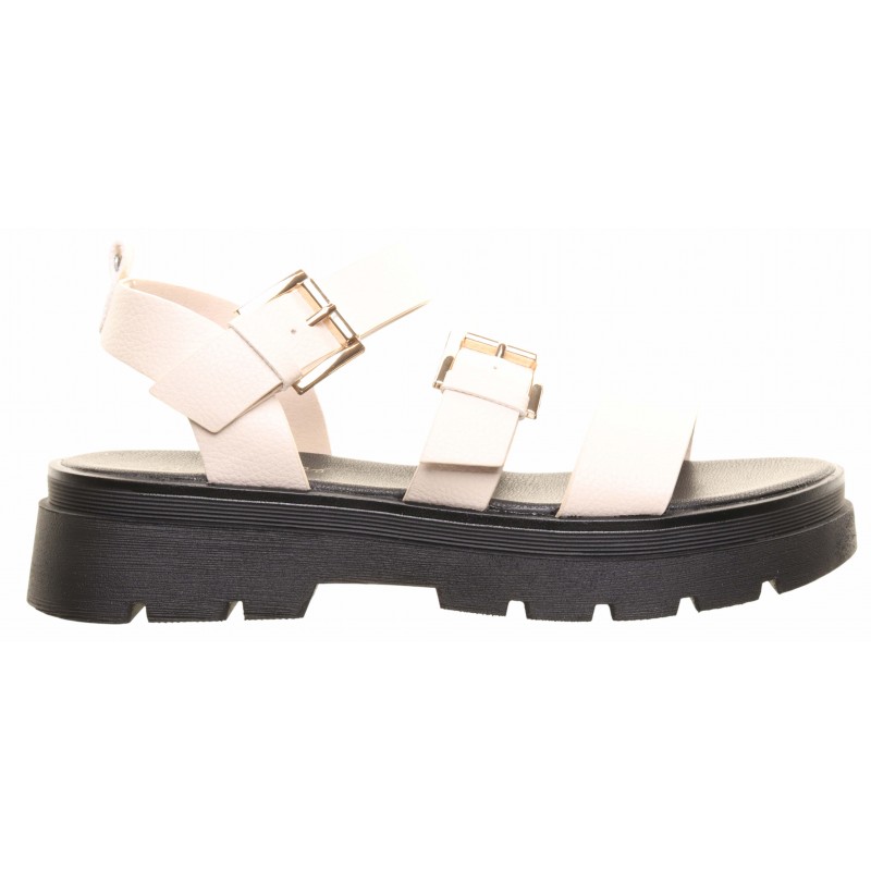 Una Healy Beige Chunky Strap Sandal