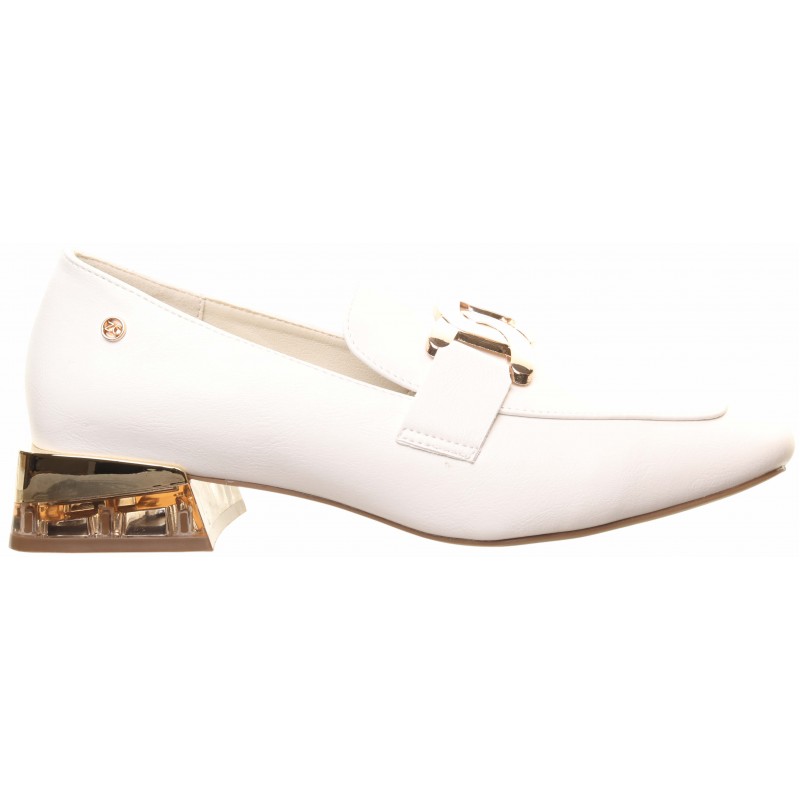 Zanni And Co White Chain Trim Loafers