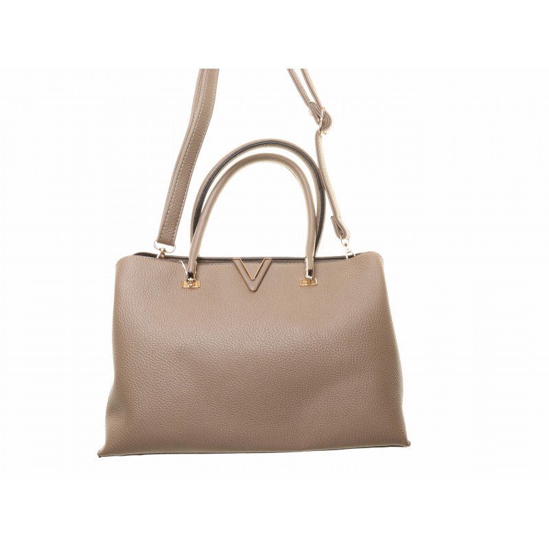 Taupe V Trim Medium Bag